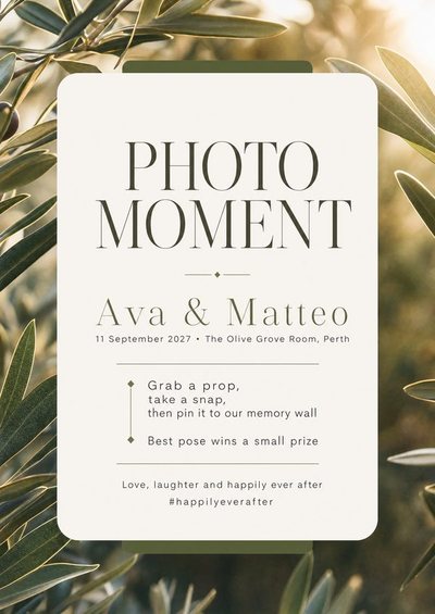 Engagement — Photo Moment — Foam Board Hens & Bucks Signs design for Hens party