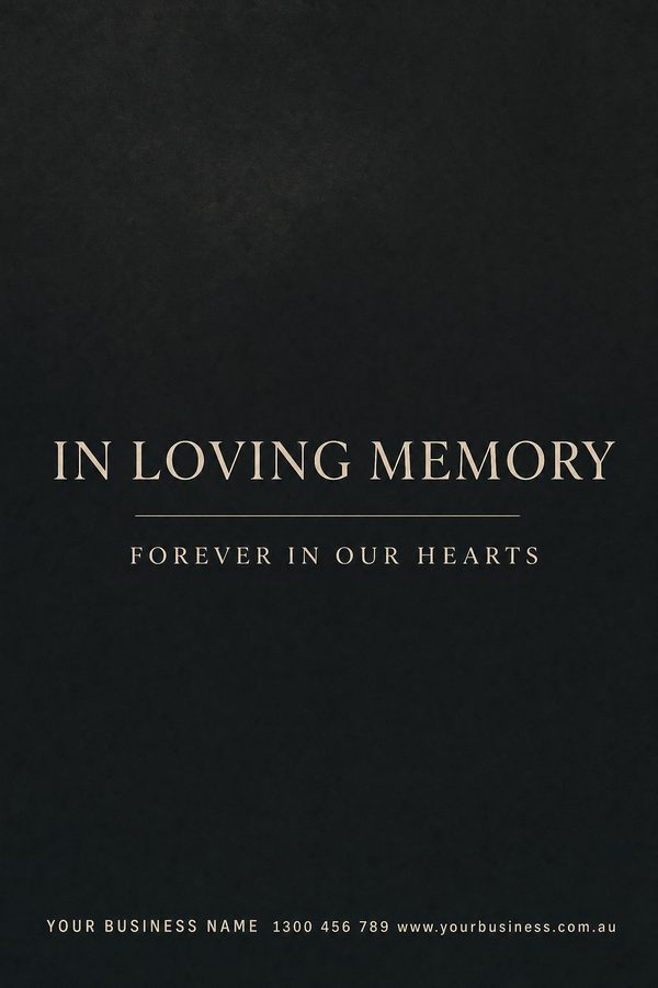 In Loving Memory Charcoal — Home, personal & memorial design