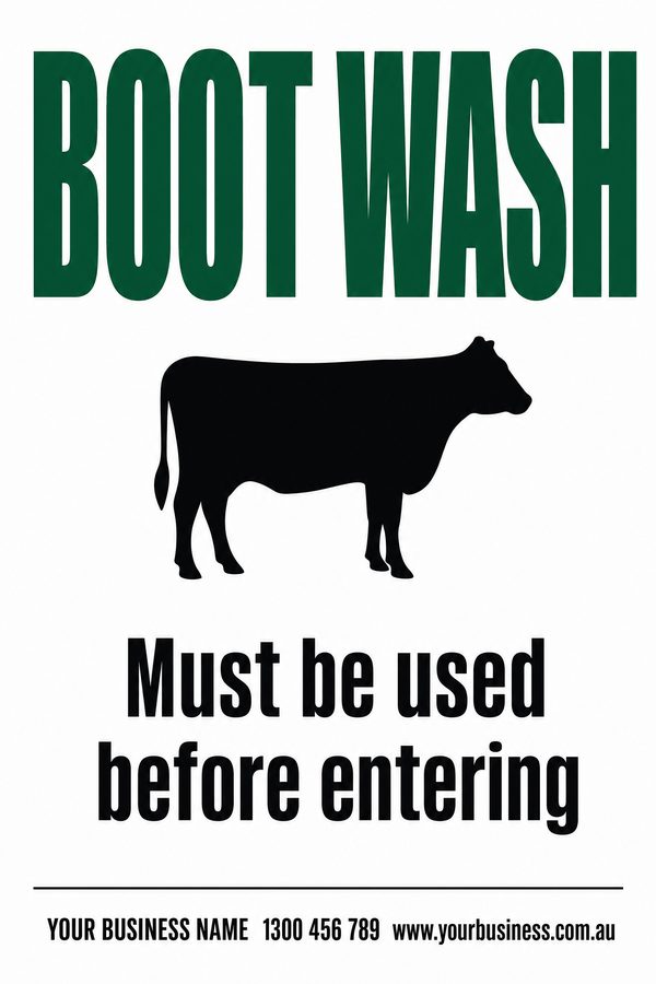 Boot Wash &mdash; ready-made Mandatory & PPE design