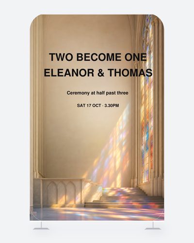 Two Become One Eleanor & Thomas — Wedding Backdrops & Photo Walls design for Wedding