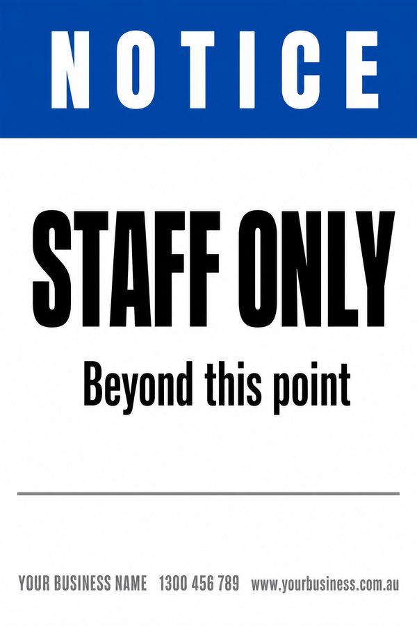 STAFF ONLY 2 — Reception & Office design