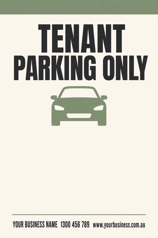 Tenant Parking Only — Parking design