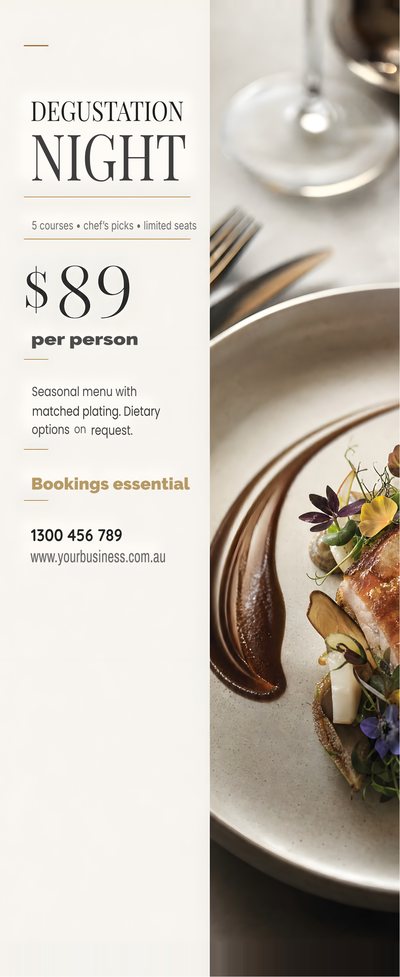 Degustation Night — Pull-Up Banners design for Café