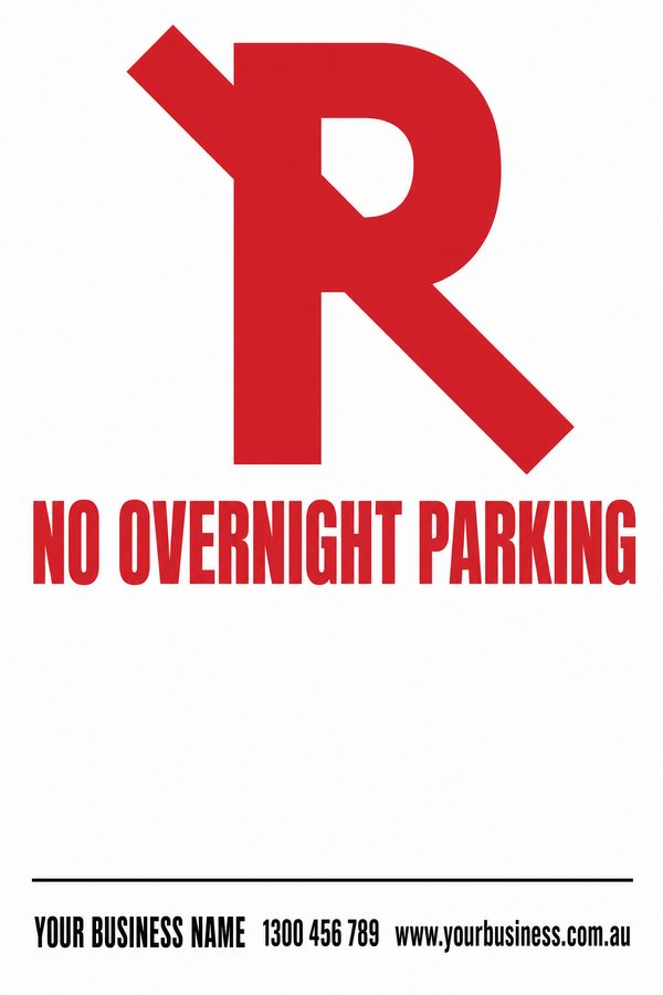 No Overnight Parking — Parking design