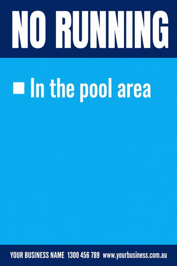 No Running — No Entry & Prohibition design