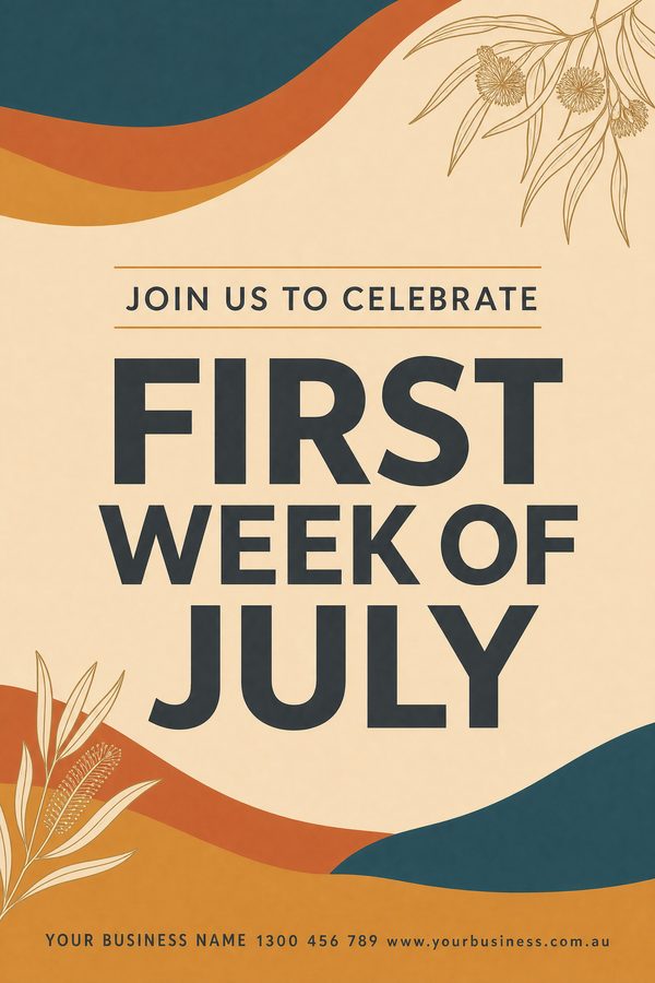 First Week July Sand 2 — Awareness days & causes design