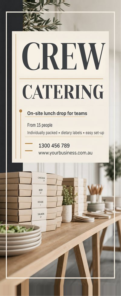 Crew Catering — Pull-Up Banners design for Café
