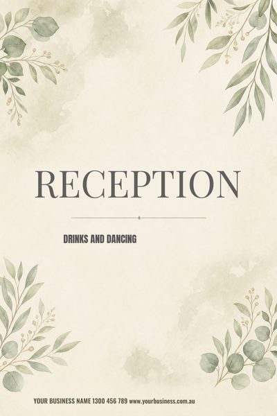 Reception Ivory — Wedding Welcome Signs & Seating Charts design for Wedding