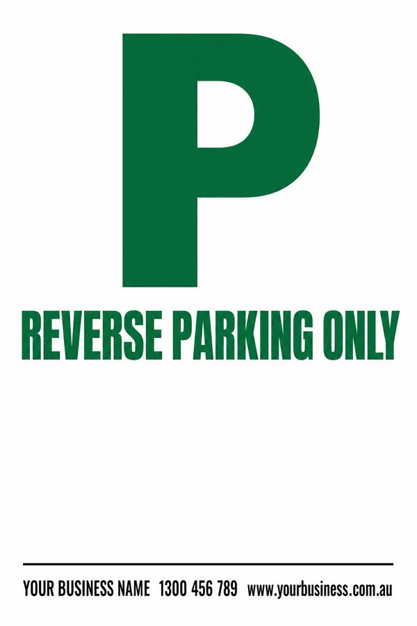 Reverse Parking Only — Parking design