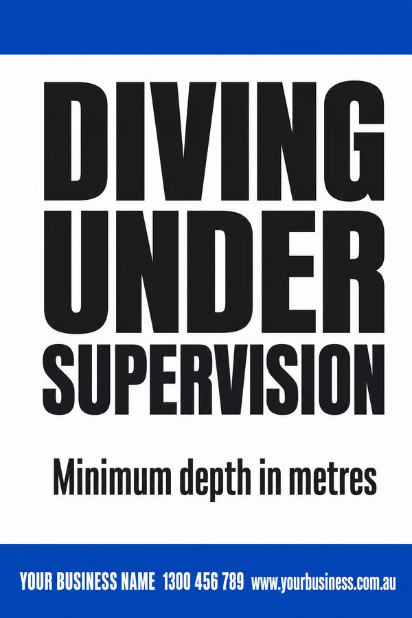 Diving Under Supervision — Pool & Water Safety design