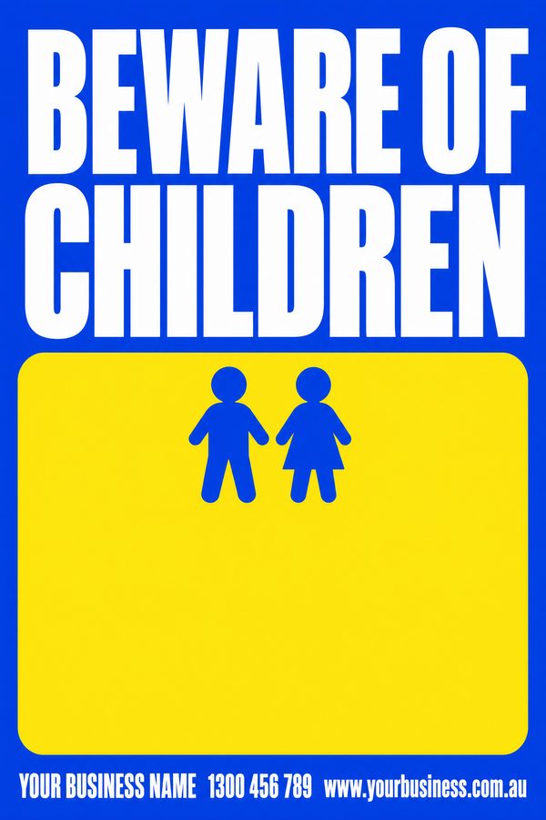 Beware of Children — Warning & Caution design