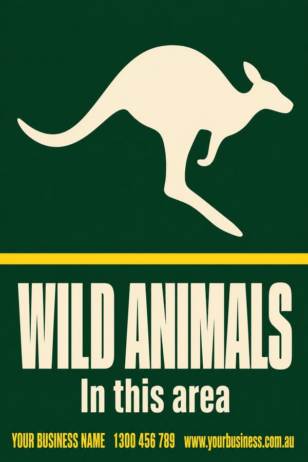 WILD ANIMALS — Snake & Wildlife Warning design