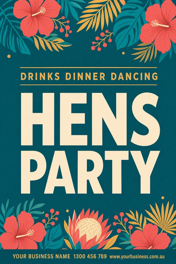Hens Party Teal — Parties & celebrations design