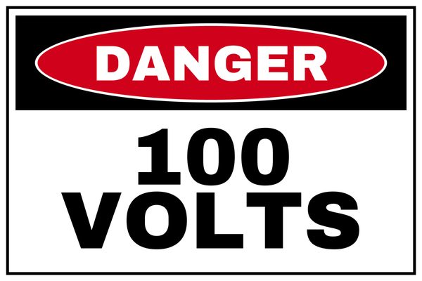100 Volts — Danger design