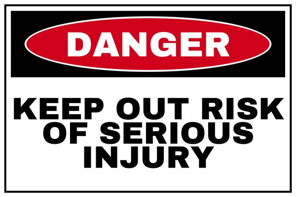 Keep Out Risk of Serious Injury — Private Property design