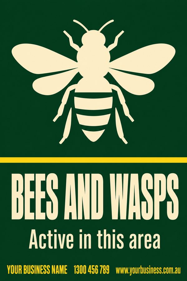 BEES AND WASPS — Snake & Wildlife Warning design