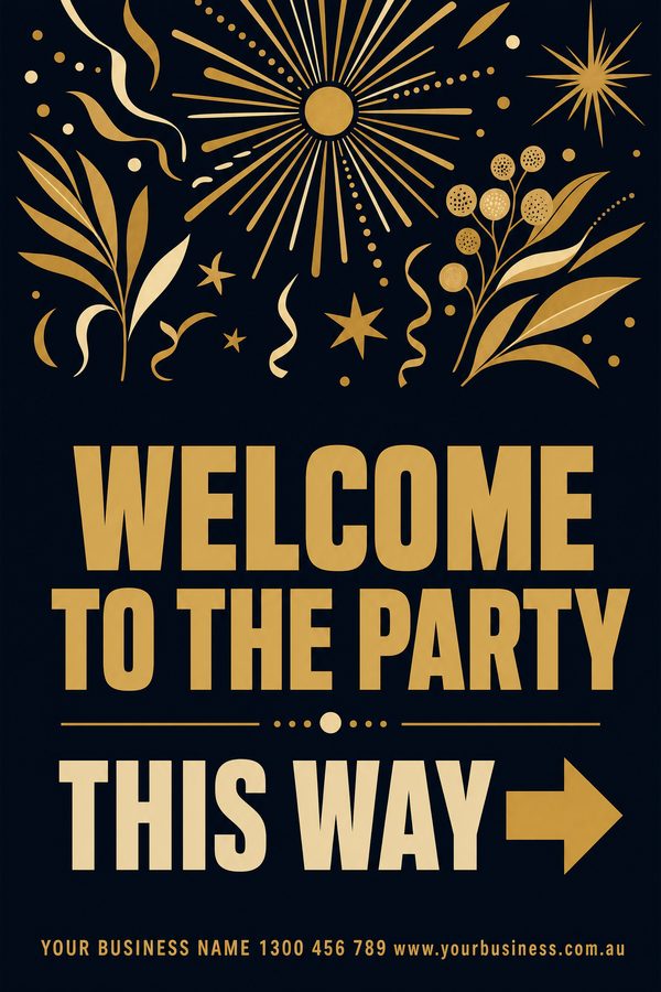 Welcome Party Midnight — Parties & celebrations design