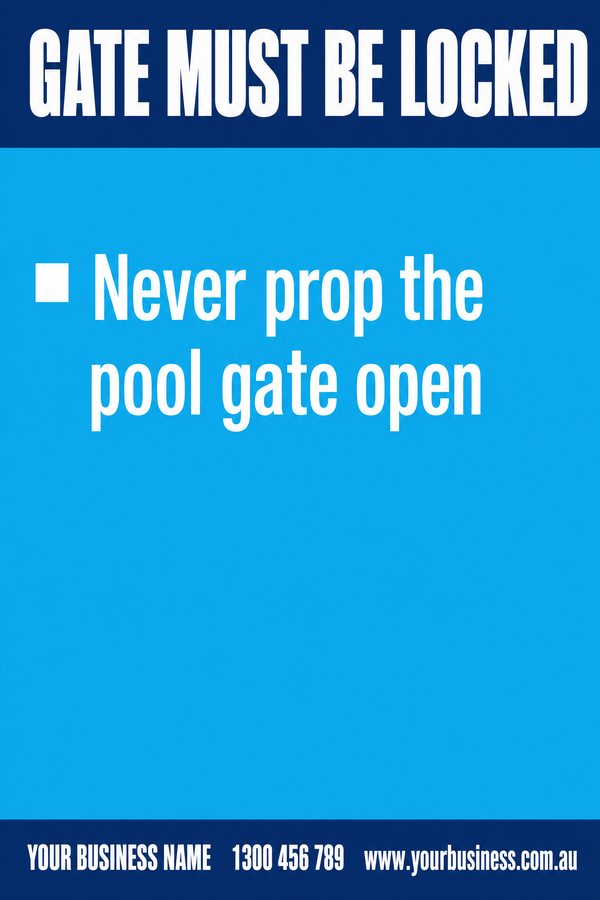 Gate Must Be Locked — Mandatory & PPE design