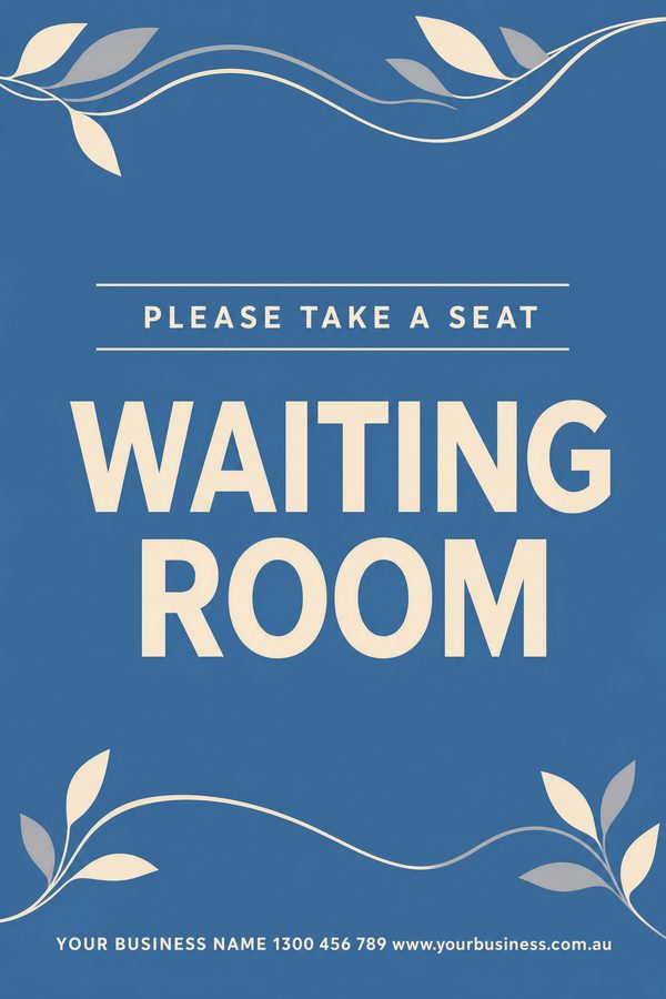Waiting Room Blue 2 — Health, clinic & hygiene design