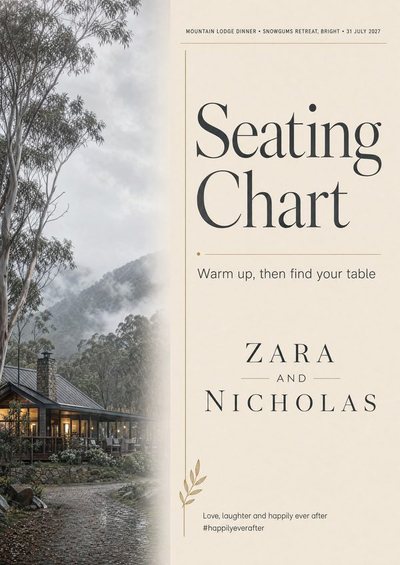 Seating Chart — Classic — Foam Board Wedding Welcome Signs & Seating Charts design for Wedding