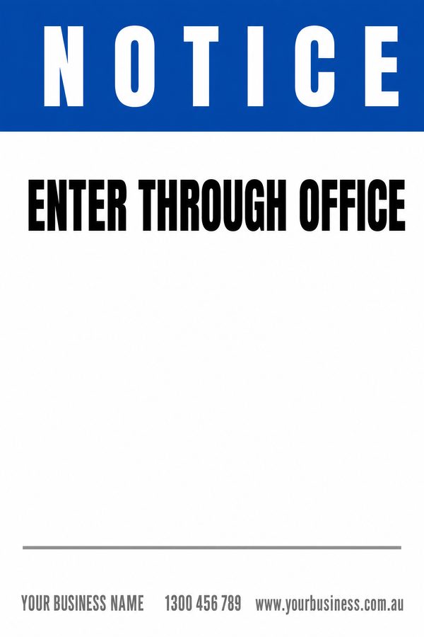 ENTER THROUGH OFFICE — Reception & Office design