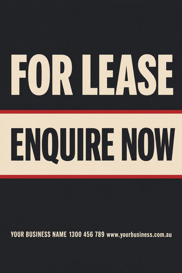 For Lease Charcoal — Real estate design