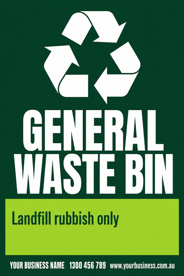 General Waste Bin — Recycling & Bins design