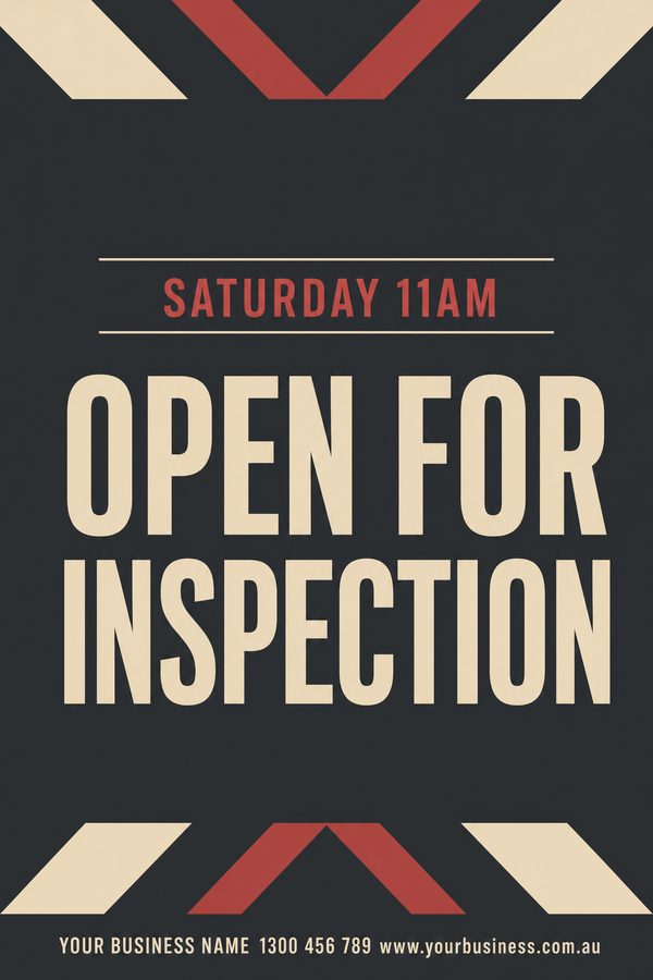 Open Inspection Charcoal — Real estate design
