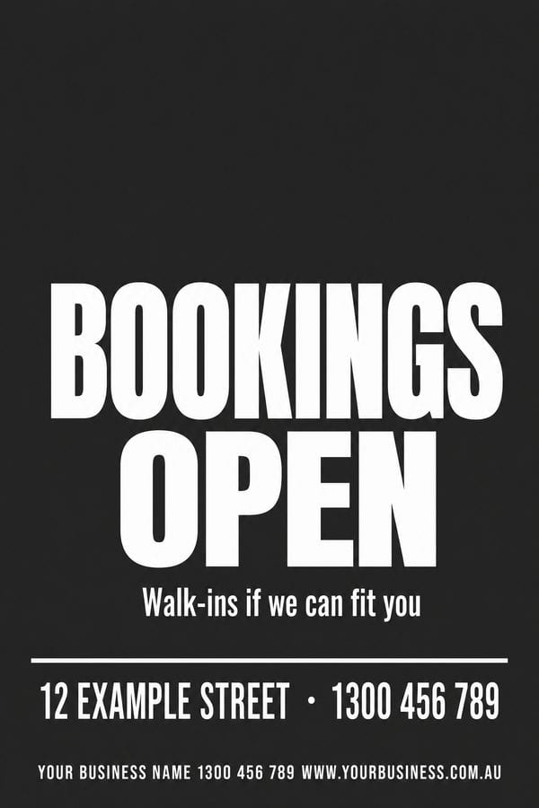 Bookings Open — Café & Restaurant design