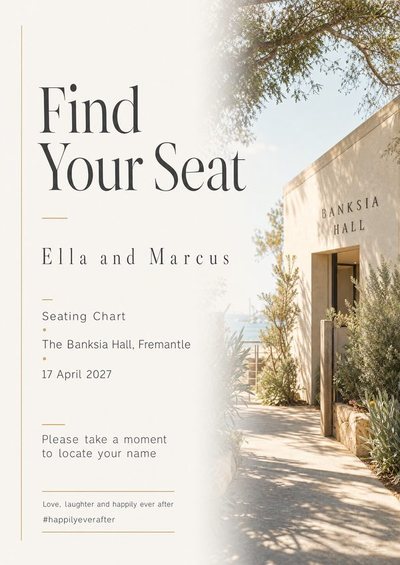 Find Your Seat — Foam Board Wedding Welcome Signs & Seating Charts design for Wedding