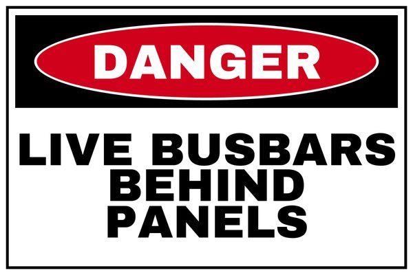 Live Busbars Behind Panels — Danger design