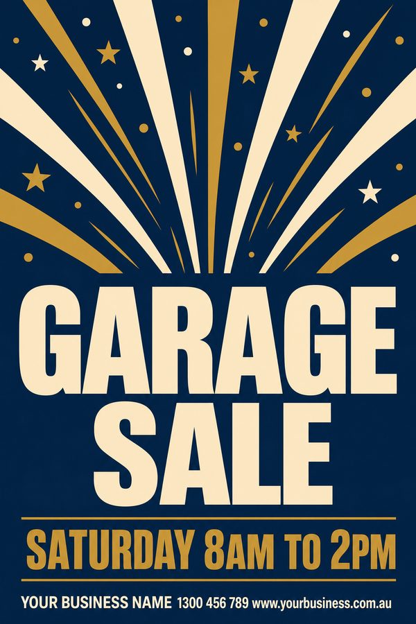 Garage Sale Navy 2 — Sales & promotions design