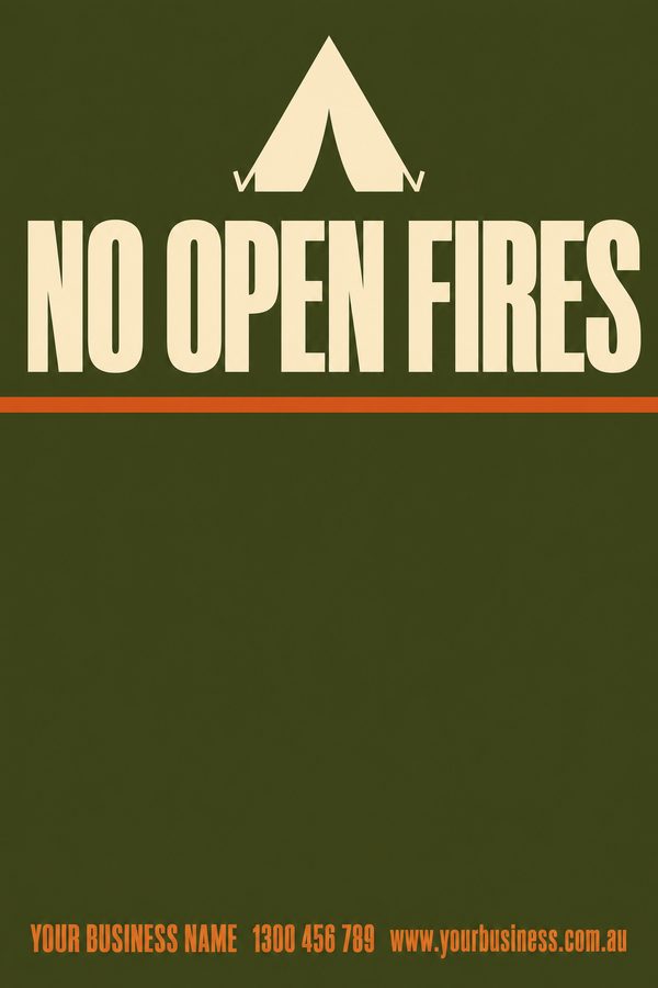 No Open Fires — No Entry & Prohibition design