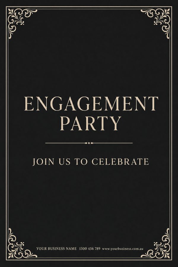 Engagement Party Charcoal — Weddings design