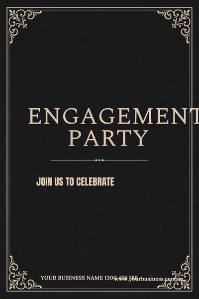 Engagement Party Charcoal — Wedding Welcome Signs & Seating Charts design for Wedding