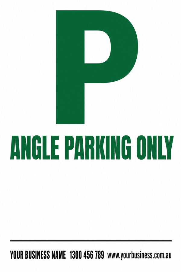 Angle Parking Only — Parking design