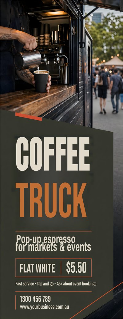 Coffee Truck — Premium Pull-Up Banners design for Café