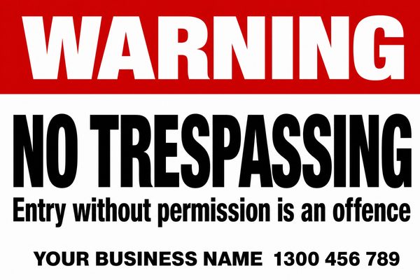 Warning — No Trespassing — Warning & Caution design