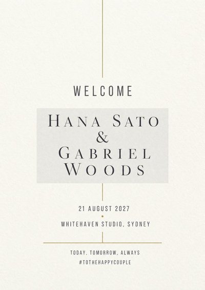 Welcome — Minimal — Foam Board Wedding Welcome Signs & Seating Charts design for Wedding