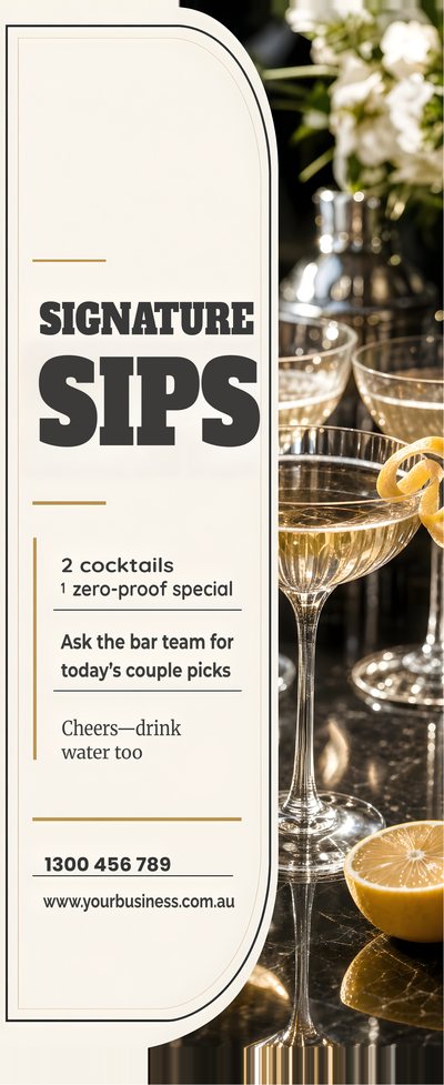 Signature Sips — Wedding Welcome Banners & Table Plans design for Wedding