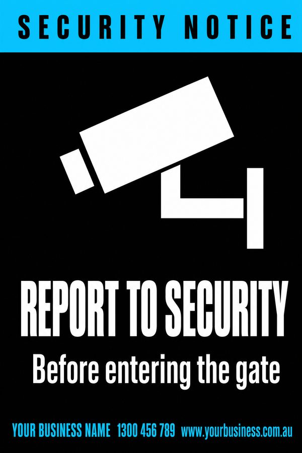 Report to Security — CCTV & Security design