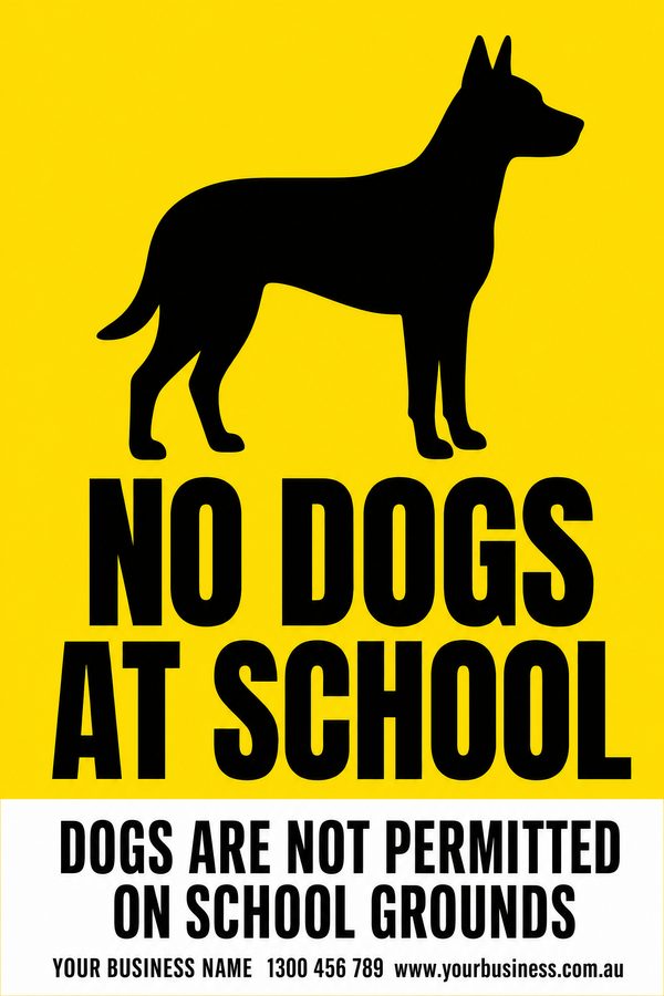 No Dogs at School — Dog design