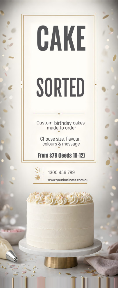 Cake Sorted — Pull-Up Banners design for Café