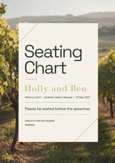 Seating Chart — Foam Board Wedding Welcome Signs & Seating Charts design for Wedding