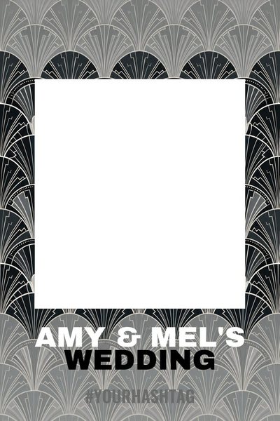 Wedding Black White Art — Wedding Selfie Frames design for Wedding