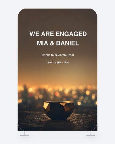 We Are Engaged Mia & Daniel — Wedding Backdrops & Photo Walls design for Wedding