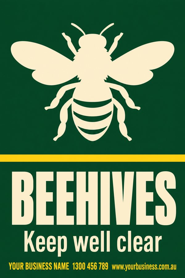 BEEHIVES — Snake & Wildlife Warning design