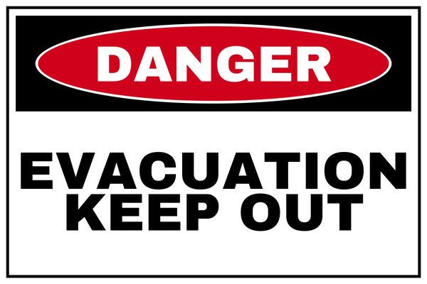 Evacuation Keep Out — Private Property design