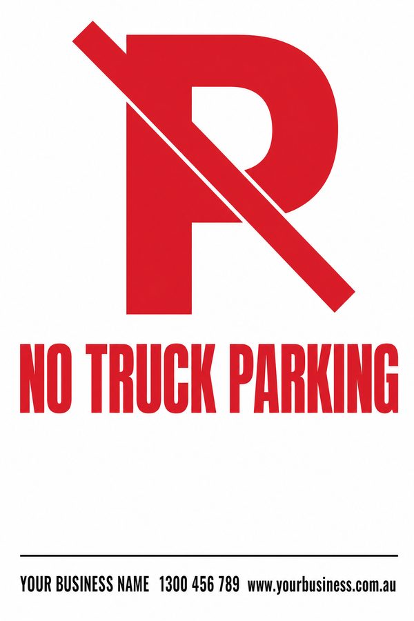 No Truck Parking — Parking design