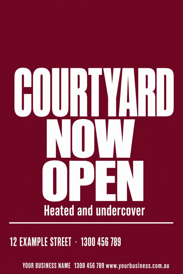 Courtyard Now Open — Café & Restaurant design